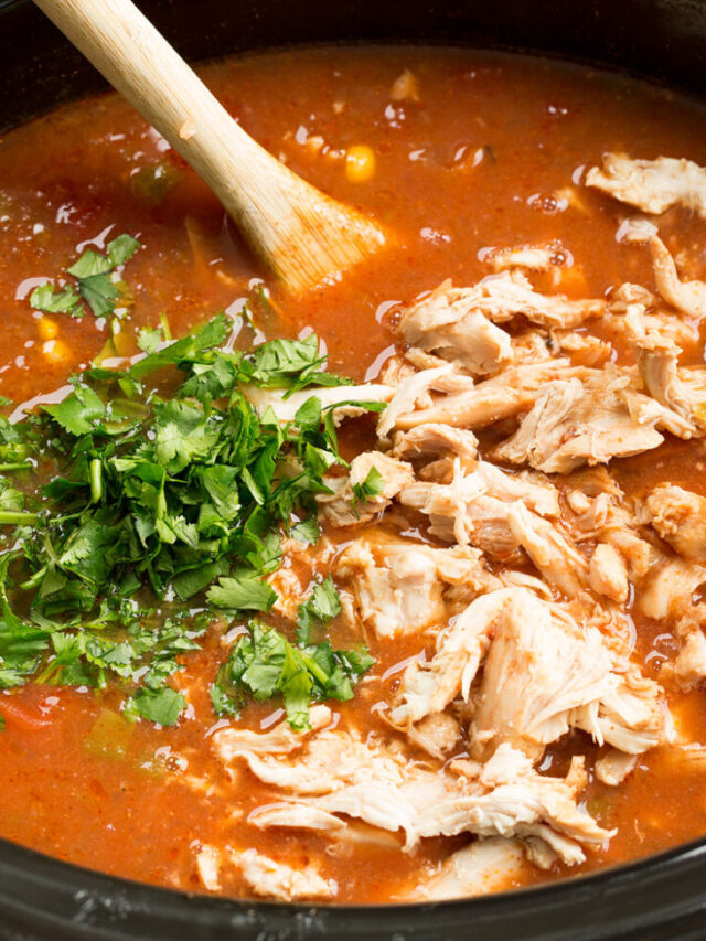 Slow Cooker Chicken Tortilla Soup